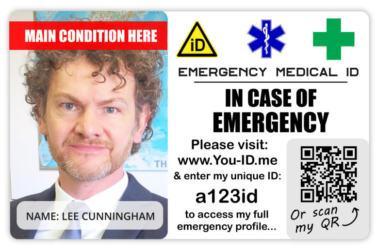 Carlisle medical alert products. Emergency ID and alert cards, bracelets and necklaces with phone alert service.