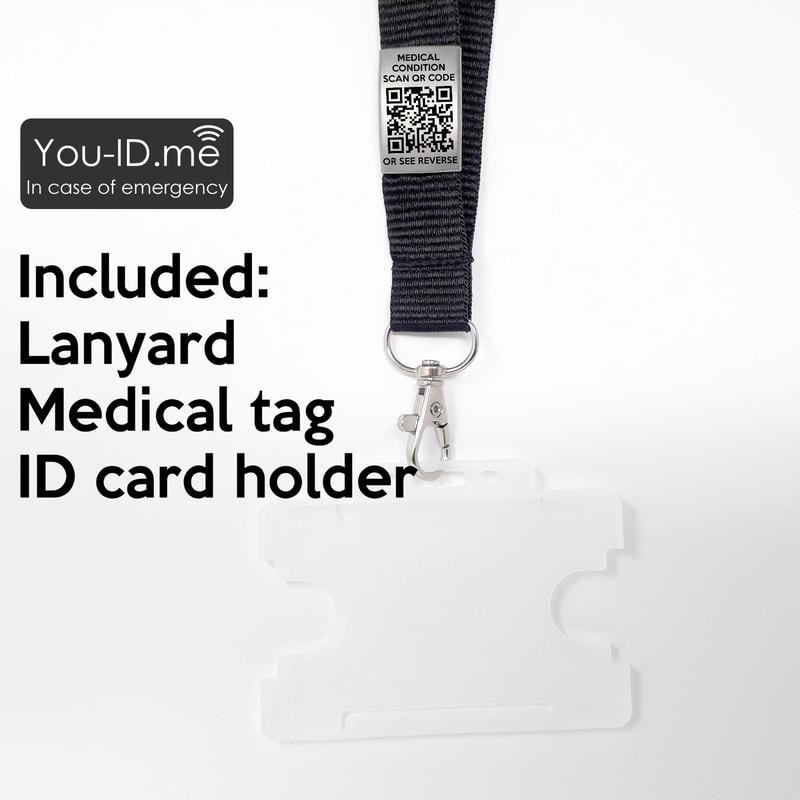 staff medic alert lanyard with plastic landscape staff ID card holder